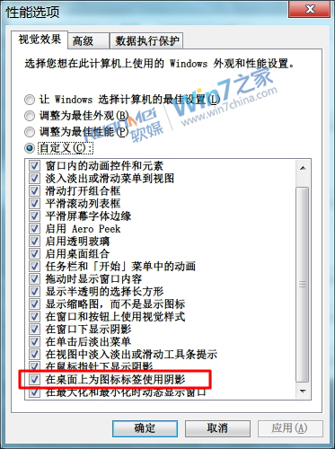 Win7如何取消桌面图标虚线框