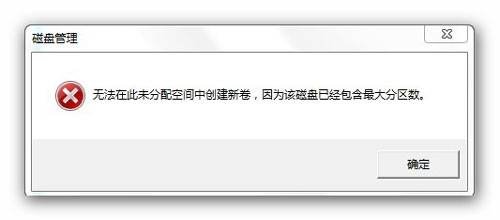 Win7分区不支持动态磁盘