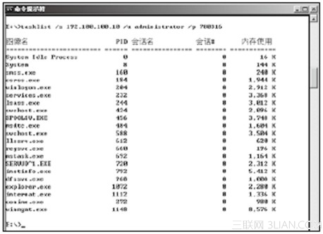 黑客们是如何查看远程电脑win7系统进程？