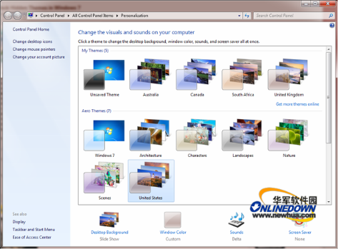 Windows 7绚烂背景、主题简介