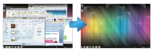 鼠标拖晃 让Win7桌面窗口轻松排