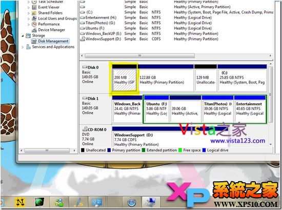 解决Win7安装后出现隐藏分区问题