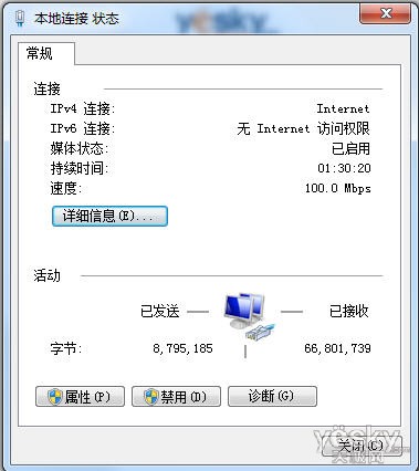 查看Windows7系统“网络连接”状态