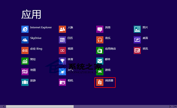 Win8系统打开自身集成的阅读器应用方法