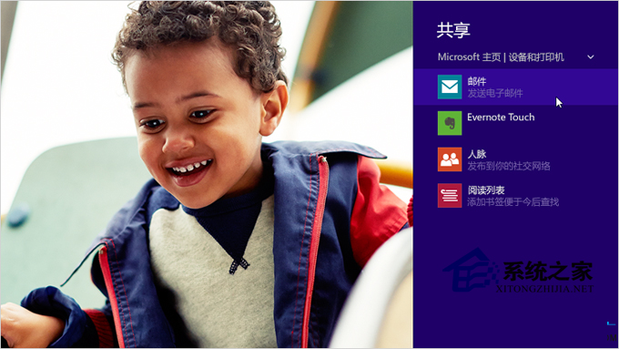 Win8.1系统下使用超级按钮共享文件件、照片和信息