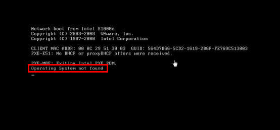 虚拟机安装win8系统提示“DHCP,OperatingSystemnotfound”如何解决