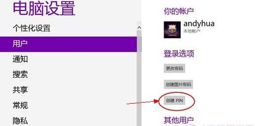 怎么样设置win8系统PIN码登陆