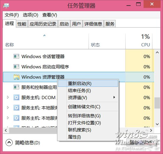 怎么隐藏Win8.1开始屏幕电源选项