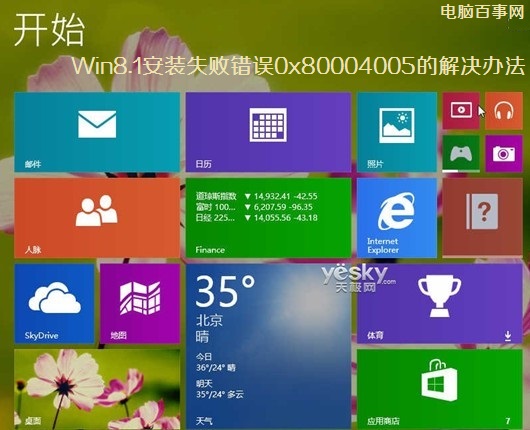 Win8.1安装失败错误0x80004005怎么解决