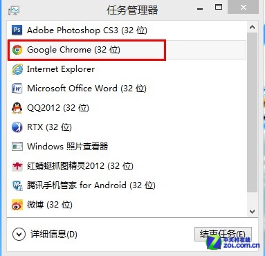 Windows 8系统任务管理器的两个模式