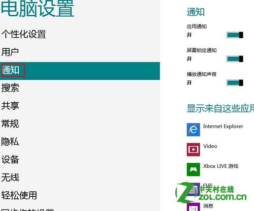 Windows 8 中通知开启和关闭有何影响？