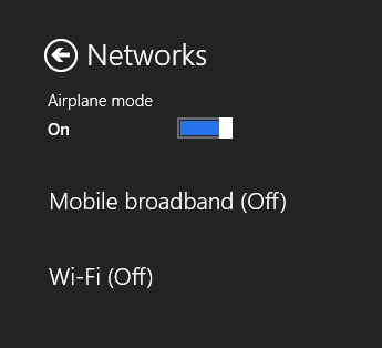 Win8飞行模式轻松关闭无线网络