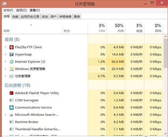 Windows 8玩转任务管理器