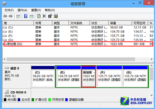 win8自带磁盘分区工具教程