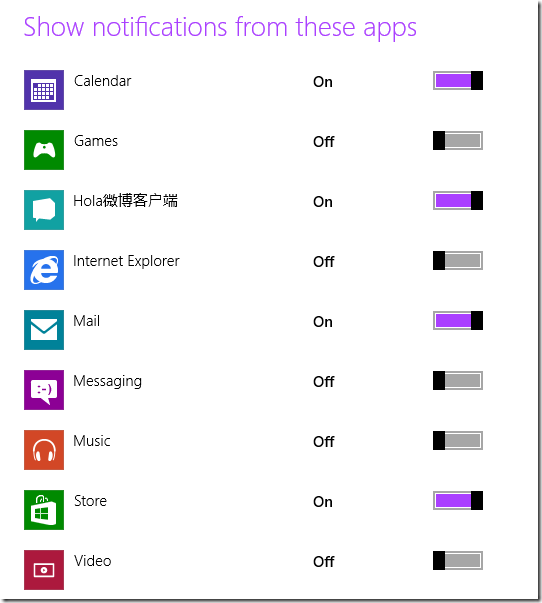 win8操作系统消息提醒设置教程