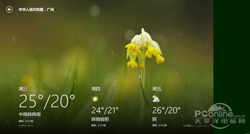 超靠谱的Win8天气预报
