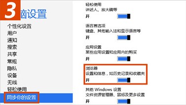 Win8中的IE10让收藏夹和历史记录同步的方法