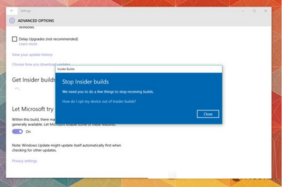 win10预览版10134拒绝后续预览版推送方法