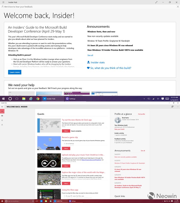 Win10 10114预览版Insider Hub有哪些改变