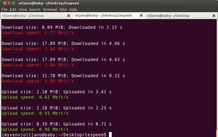 在Linux系统下使用tespeed应用测试网速的方法