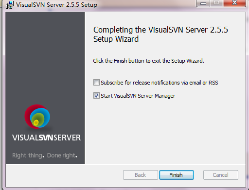 Windows下使用VisualSVN Server搭建SVN服务器