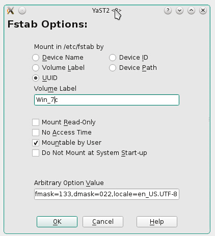 Linux下开机自动挂载NTFS分区为可写