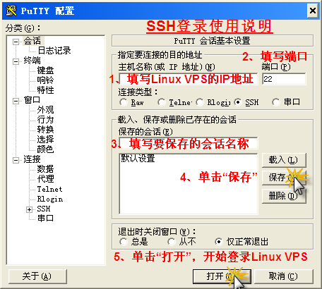 ʹPuttyԶ(SSH)Linux VPSͼ