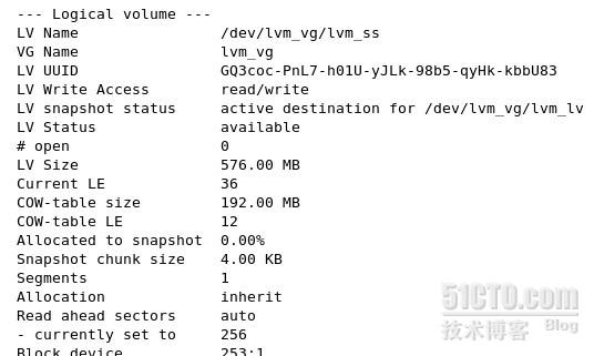 linux下使用PE创建LVM快照