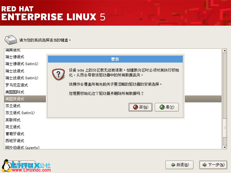 Red Hat Enterprise Linux 5.X的图形安装教程