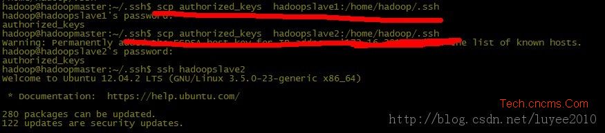 hadoop ssh无密码登陆