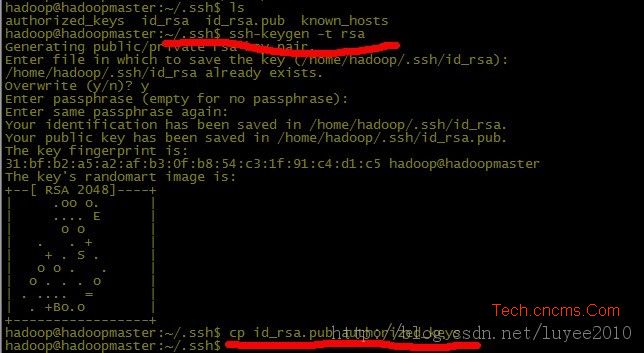 hadoop ssh无密码登陆