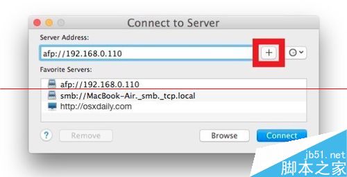 苹果Mac系统怎么添加常用服务器