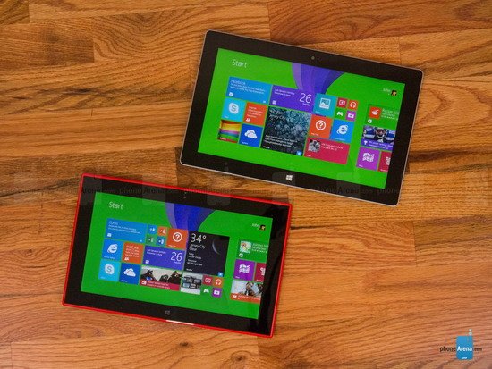 诺基亚Lumia 2520对比微软Surface 2