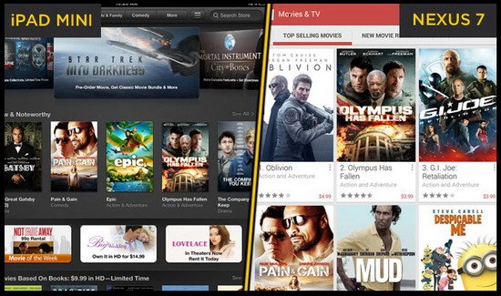 iPad mini VS Nexus 7