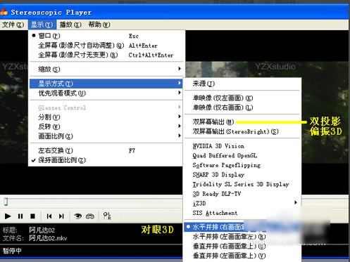 stereoscopic player怎么设置