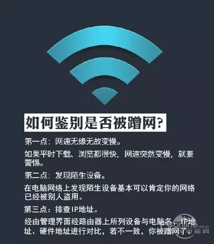 如何鉴别是否被蹭网?