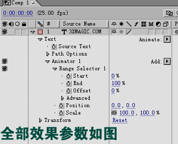 AE制作动态文字飞入效果