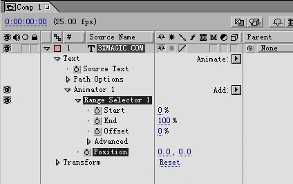 AE制作动态文字飞入效果