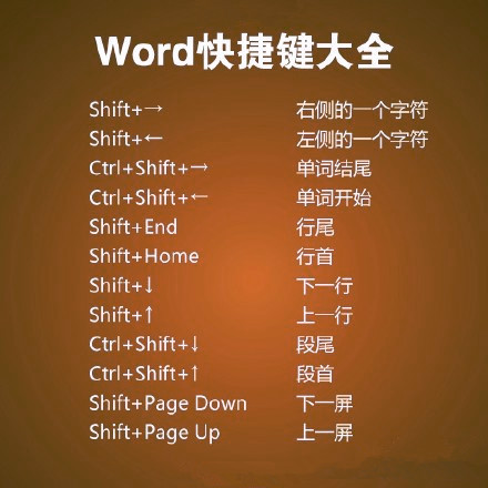 word快捷键汇总