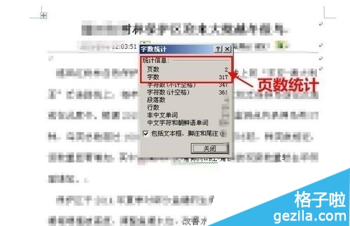 office2007怎么查看word的文档页数字数