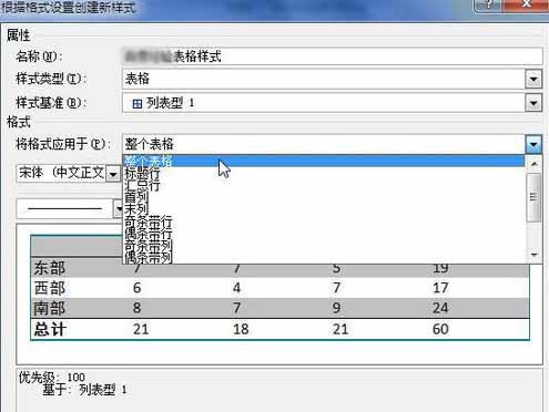 Word2010怎样创建自定义表格样式