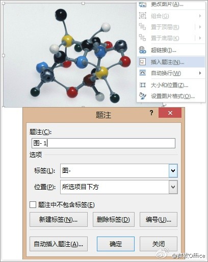 利用Word的“题注”功能可以实现图片表格的自动编号