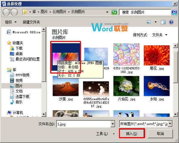 在Word 2007中为艺术字设置纹理填充