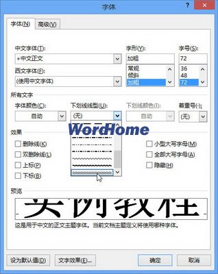 怎样在Word2013中为文字添加下划线