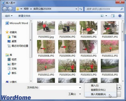 Word2010中插入可更新的图片链接教程