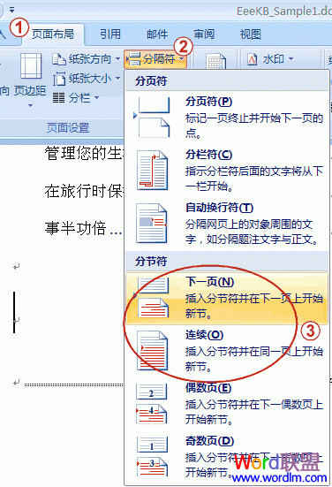 Word2007论文页码轻松搞定:进阶篇