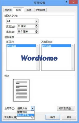 怎样设置Word2013文档的纸张大小