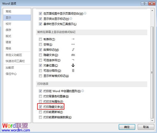 Word2013打印时如何将隐藏内容打印出来