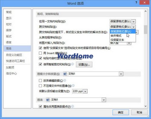 Word2013如何设置跨文档粘贴格式