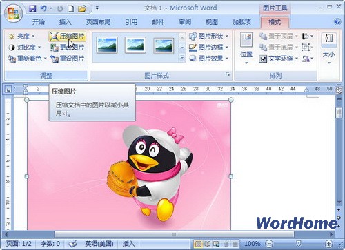 Word 2007技巧：自动压缩图片尺寸